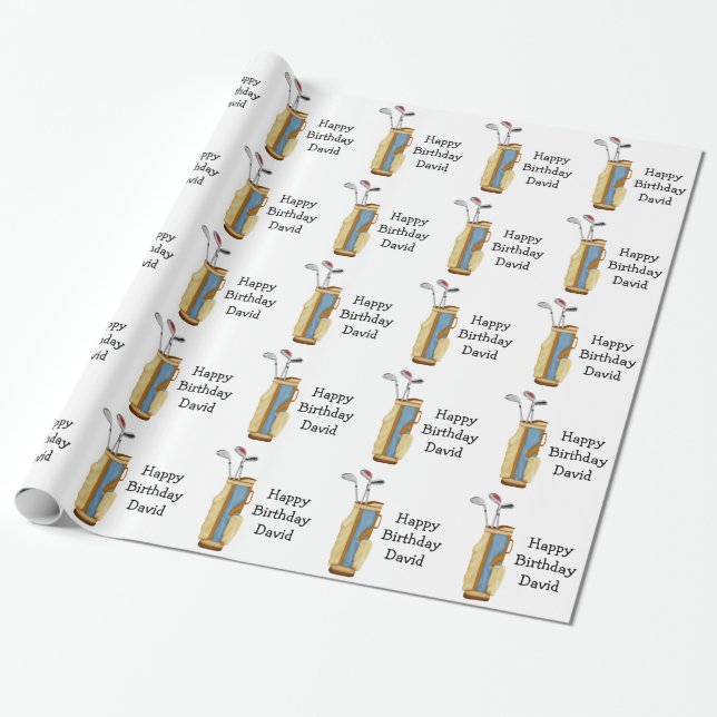 Golf Wrapping Paper (Unrolled)