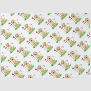 Golf Yellow Labrador Retriever (yel 3) Dog - Cute Tissue Paper