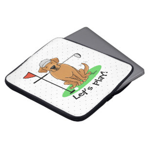 Golf Yellow Labrador Retriever (yel 5) Dog - Cute Laptop Sleeve