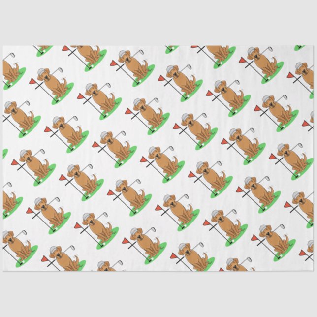 Golf Yellow Labrador Retriever (yel 5) Dog - Cute Tissue Paper (Front)
