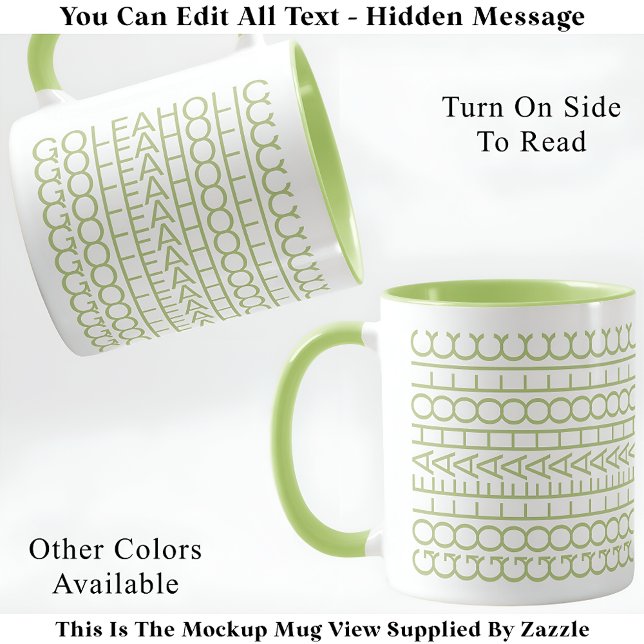 Golfaholic Hidden Message 140GW Funny Golf Mug (Creator Uploaded)