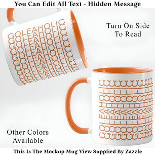 Golfaholic Hidden Message 140GW Funny Golf Mug