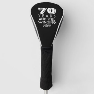 Golfer 70th Birthday or Any Age Custom Monogrammed Golf Head Cover