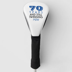 Golfer 70th Birthday or Any Age Custom Monogrammed Golf Head Cover