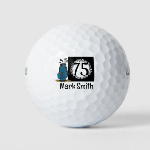 Golfer 75th Birthday Golf Balls