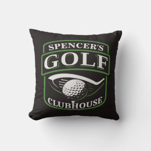 Golfer ADD NAME Pro Golf Player Club Clubhouse Cushion