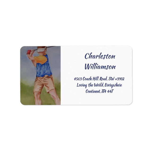 Golfer Address Label (Front)