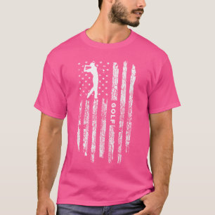 Golfer American Usa Flag Golf Golfing Lover T-Shirt