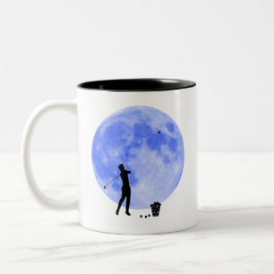 Golfer and a Blue Moon Inspirational Shoot for The Two-Tone Coffee Mug
