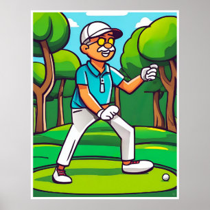 Golfer And Found Ball - Golf Art Print