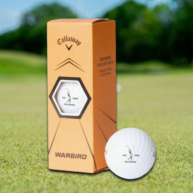 Golfer and Personalised name and year Golf Balls (Creator Uploaded)