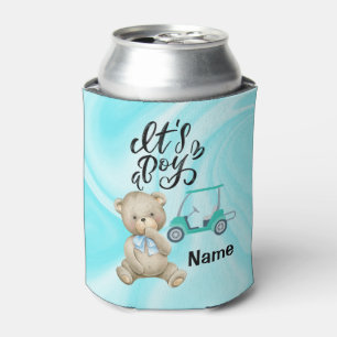 Golfer Baby Boy for baby shower party Can Cooler