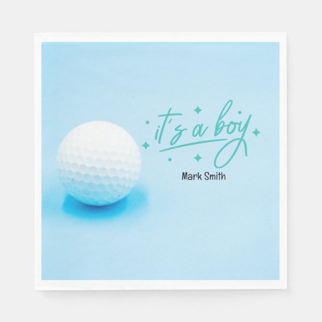  Golfer Baby Shower  Blue theme  Napkin (Front)