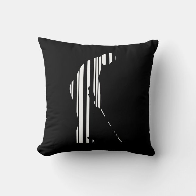 GOLFER BAR CODE Golf Golfing Sports Pattern Design Cushion (Front)