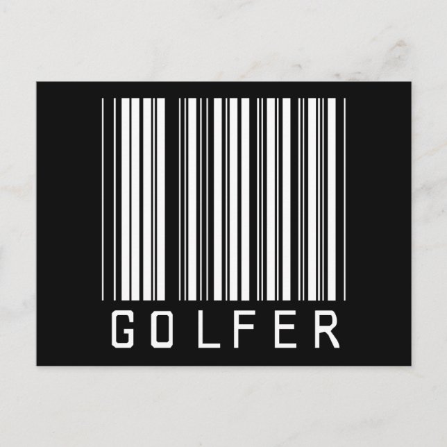Golfer Bar Code Postcard (Front)