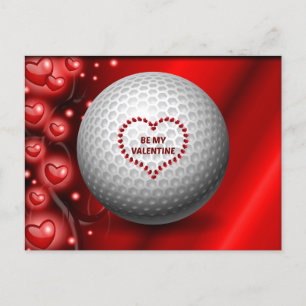 Golfer - Be My Valentine Card