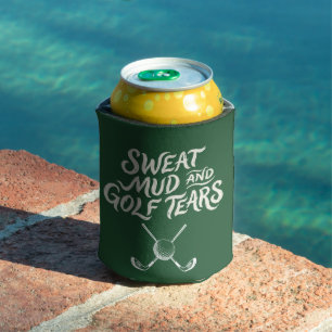 Golfer Beer Can Cooler - Custom Sweat Mud Golf
