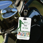 Golfer BEST DAD BY PAR 3 Photo Personalised Luggage Tag<br><div class="desc">Create a unique, personalised photo luggage tag or golf bag ID tag for the golfer father featuring 3 photos of his family, child or kids and the funny golf saying title BEST DAD BY PAR and personalised with his name or monogram. Makes a memorable, meaningful father gift for his birthday,...</div>