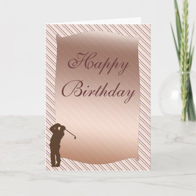 Golfer Birthday Card (Front)