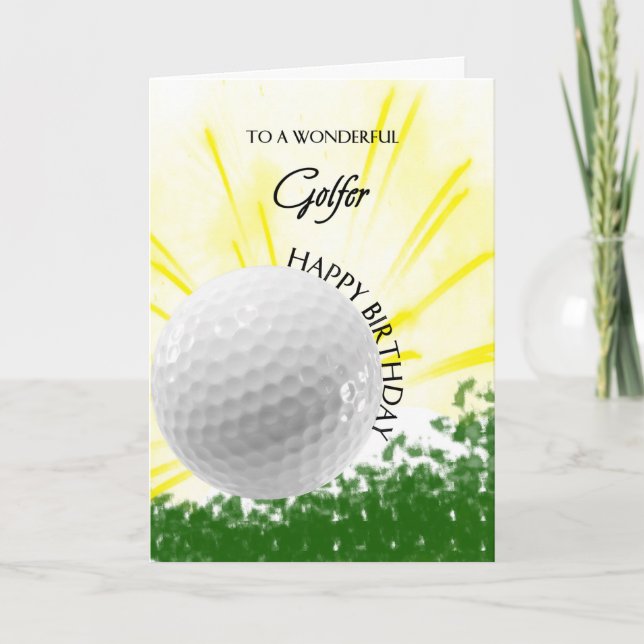 Golfer Birthday Card (Front)