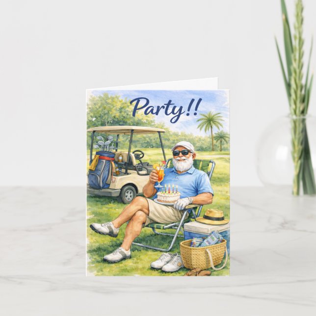 Golfer Birthday Party  Invitation (Front)