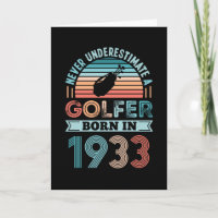 Golfer born 1933 Golfing 90th Birthday Gift Dad