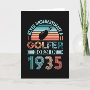 Golfer born 1935 Golfing 90th Birthday Gift Dad Card