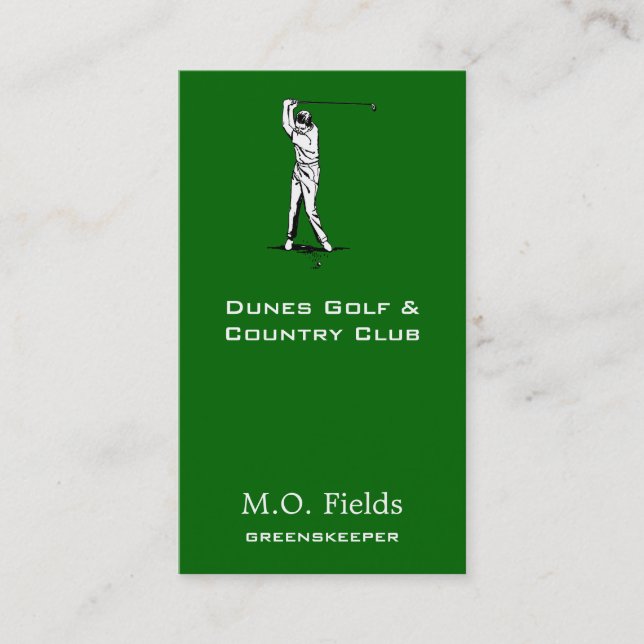 Golfer Business Card (Front)