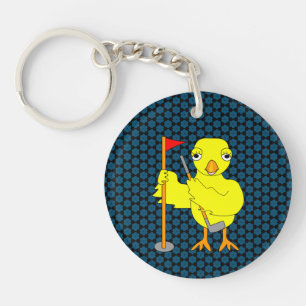 Golfer Chick Key Ring
