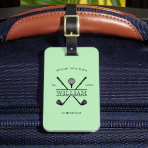 Golfer Cross Club  Luggage Tag