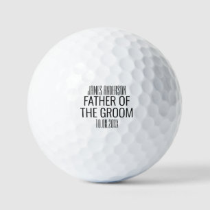 Golfer Custom Father Of The Groom Wedding Favour  Golf Balls