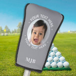 Golfer Custom Photo Personalised Monogram Putter Golf Head Cover<br><div class="desc">Introducing the perfect gift for golf lovers - our customisable golf head cover! This modern and simple design allows you to choose between a driver or putter cover, and add your own personalised touch with custom text and even a picture. It's the perfect way to show off your family or...</div>