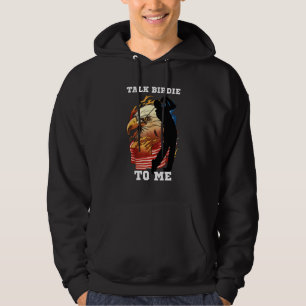 Golfer Dad Fathers Day Golf Pun Us Flag Bald Eag Hoodie