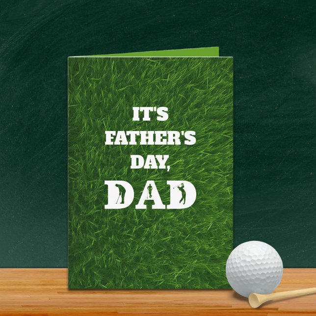 Golfer Dad Father's Day or Birthday Custom Text  Card (This custom text card is the perfect card for a golfer dad's birthday or Father's Day.)