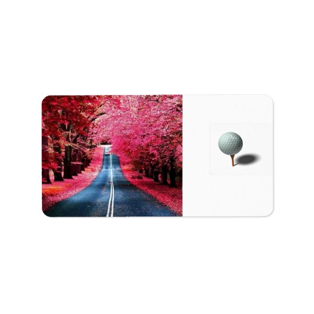 golfer dreaming about golfing labels (Front)