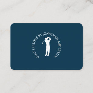 golfer Dunkelblau Business Business Card