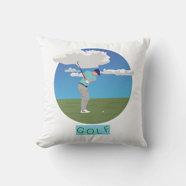 Golfer during a match cushion (Front)
