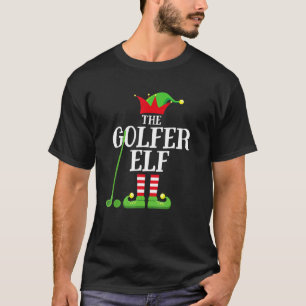 Golfer Elf Family Matching Christmas Group Elf Paj T-Shirt