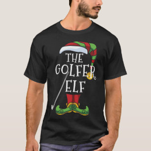 Golfer Elf Golf Family Matching Christmas Funny Pa T-Shirt