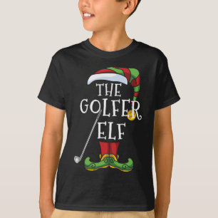 Golfer Elf Golf Family Matching Christmas Funny Pa T-Shirt