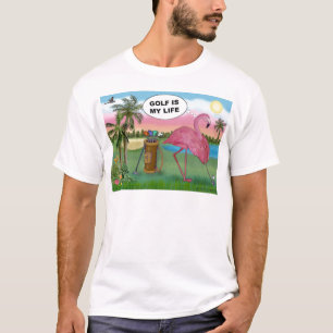 Golfer Flamingo - Golf is my life T-Shirt