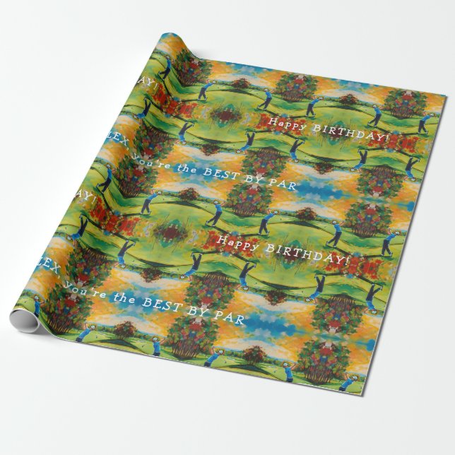 Golfer Funny Birthday wishes Golf joke Wrapping Paper (Unrolled)