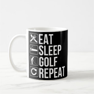 Golfer Funny Gift Eat Sleep Golf Repeat  Coffee Mug