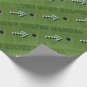 GOLFER FUNNY GIFTS, GOLF PUTTING GREEN FUN STAFF WRAPPING PAPER