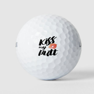 Golfer Funny Kiss My Putt  Golf Balls