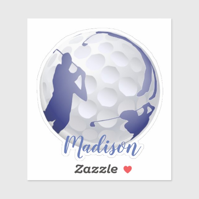 Golfer Golf Ball Golfing Sport Custom Name (Sheet)