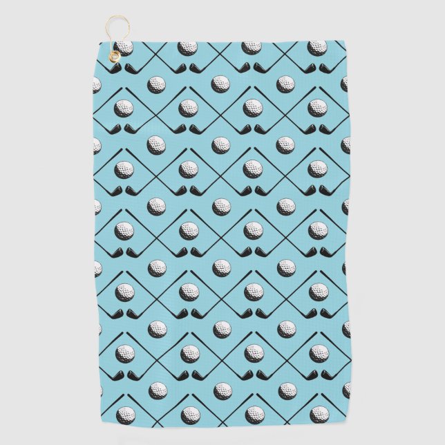 Golfer Golf Ball Pattern  Golf Towel (Front)