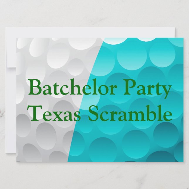 Golfer Golf Golfing Green bachelor party. Invitation (Front)