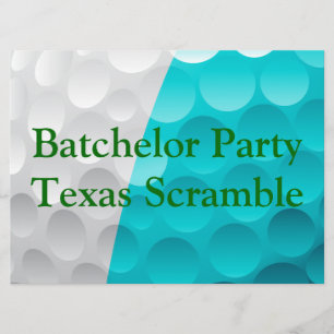 Golfer Golf Golfing Green bachelor party. Invitation