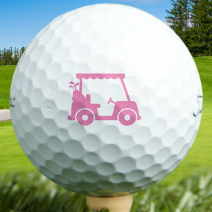 Golfer Golf Player Cart Chic Pink Sports Cool Golf Balls